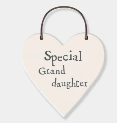 Special Grand-Daughter heart tag