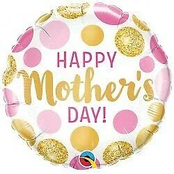 Happy Mother's Day Air-Filled Foil Balloon - Cheerful Spots
