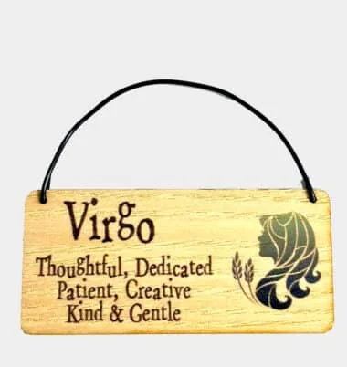 Virgo Zodiac Star Sign | Wooden Tag