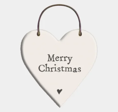 Merry Christmas Heart Shaped tag
